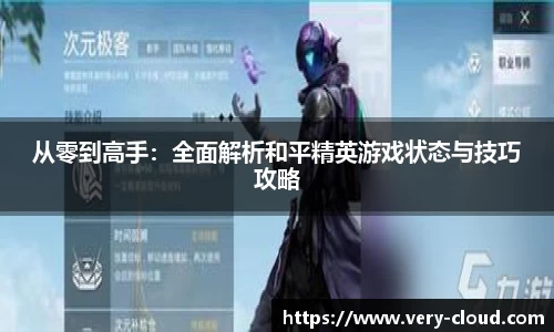 从零到高手：全面解析和平精英游戏状态与技巧攻略