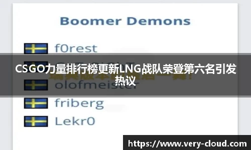 CSGO力量排行榜更新LNG战队荣登第六名引发热议
