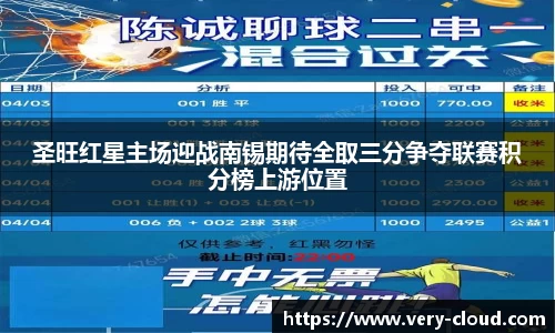 圣旺红星主场迎战南锡期待全取三分争夺联赛积分榜上游位置
